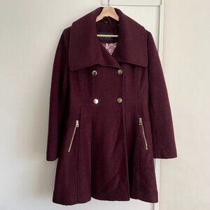 Guess Women's Boucle Double Breasted Winter Pea Coat